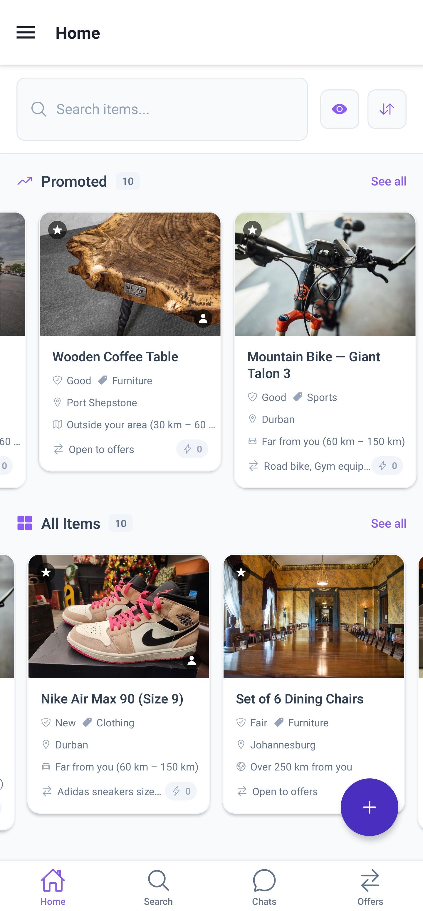 Creating a listing in SwapiClub
